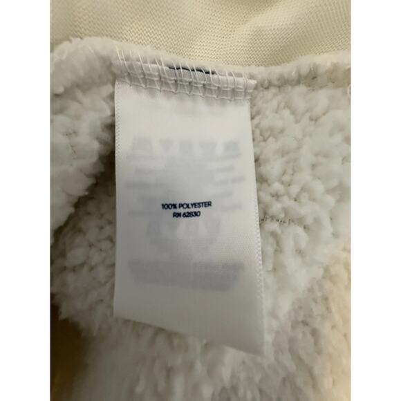 Lands’ End Cream Sherpa Fleece Snap Pullover M Cozy Fall Winter Warm Top - Picture 5 of 5